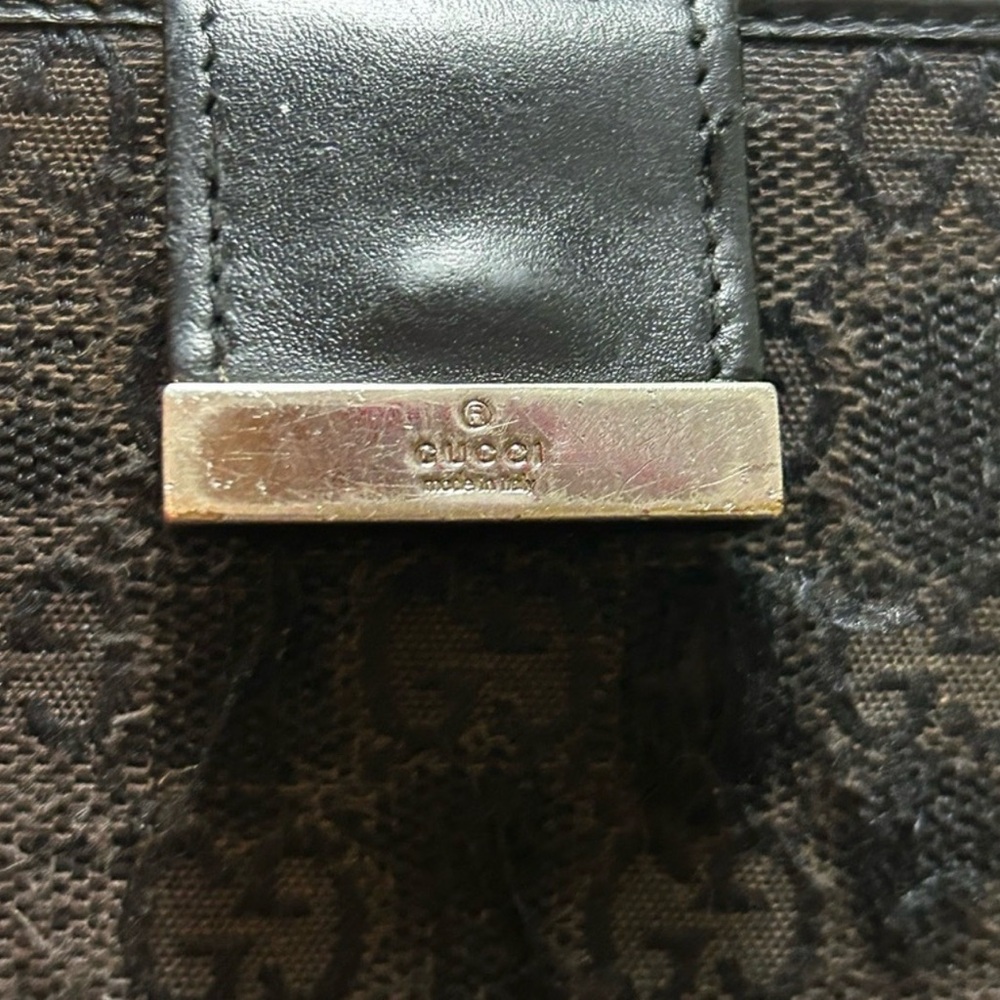 Gucci Black Patterned Accessory With Silver Detail - image 2
